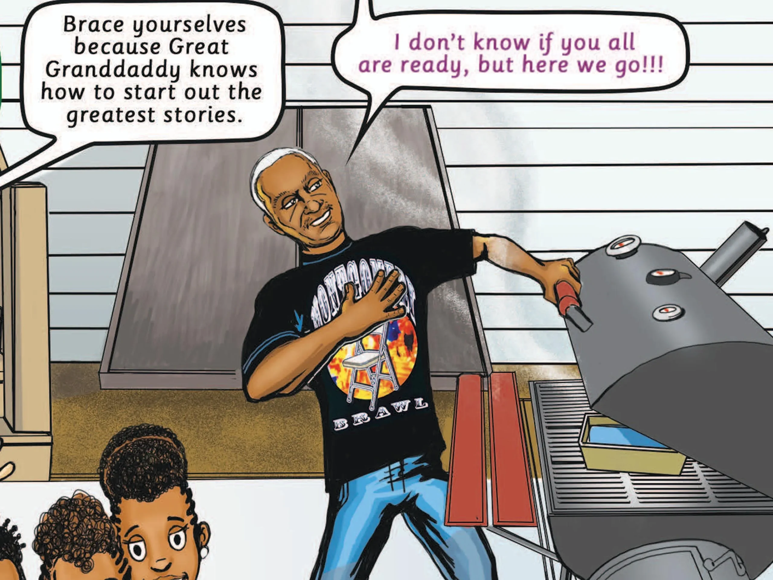 Montgomery Brawl Folding Chair Alabama Dock T-shirt - Image 4